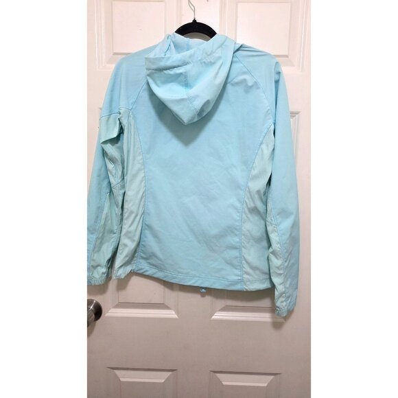 Columbia Titanium Women's Light Blue Full-Zip Hooded Jacket Pockets Size M - Picture 2 of 8